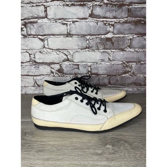 Le Voice White Patent Leather Yellow Pointed Toe Oxfords Dress Shoes Men 44EU/11 main image 8